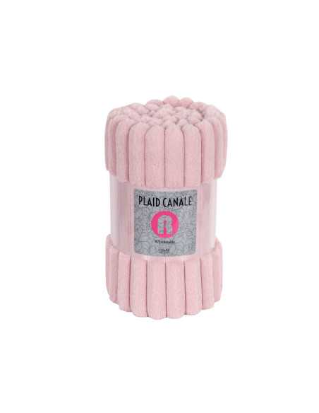 Manta Borreguito Esmeralda rosa | Plaid decorativo sofá | Revitex