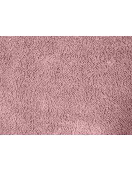 Manta Borreguito Esmeralda rosa | Plaid decorativo sofá | Revitex