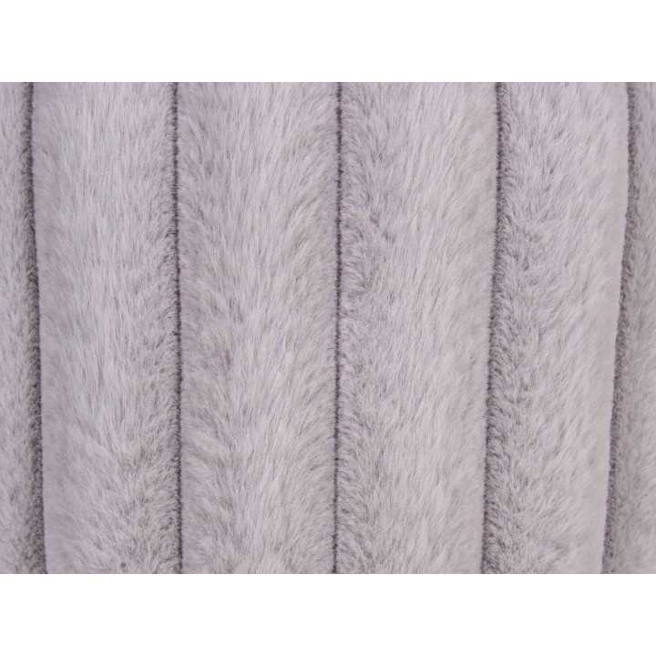 Manta Borrego Esmeralda Cinza | Plaid decorativo sofá | Revitex