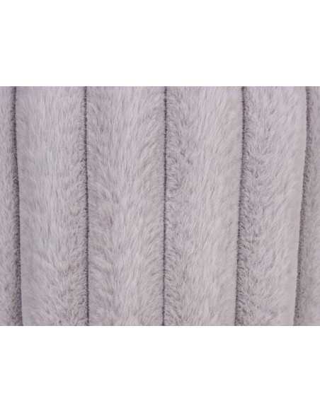 Manta Borrego Esmeralda Cinza | Plaid decorativo sofá | Revitex