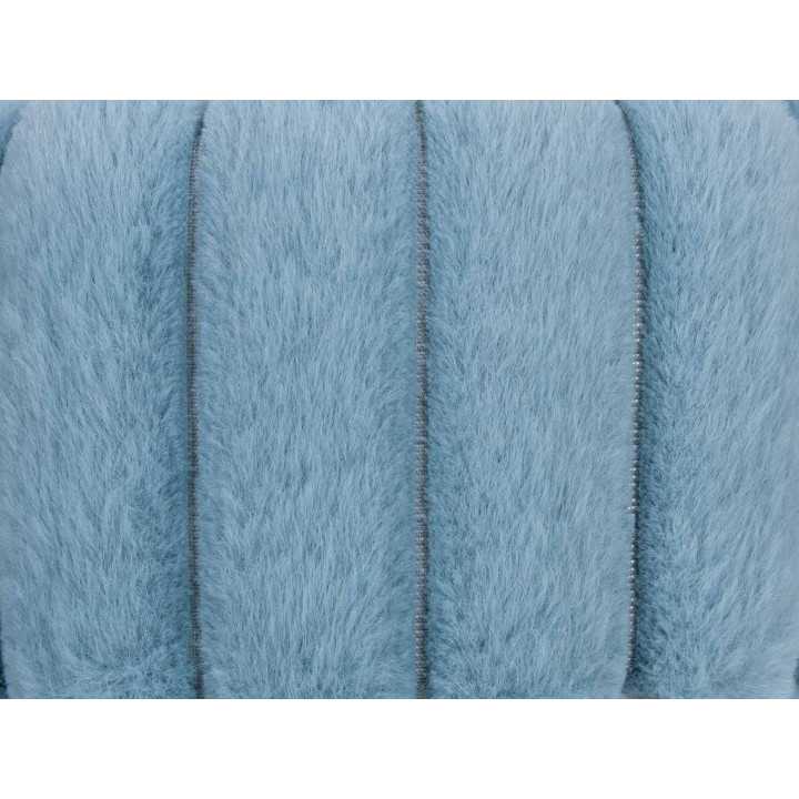 Manta Borreguito Esmeralda Azul | Plaid decorativo sofá | Revitex