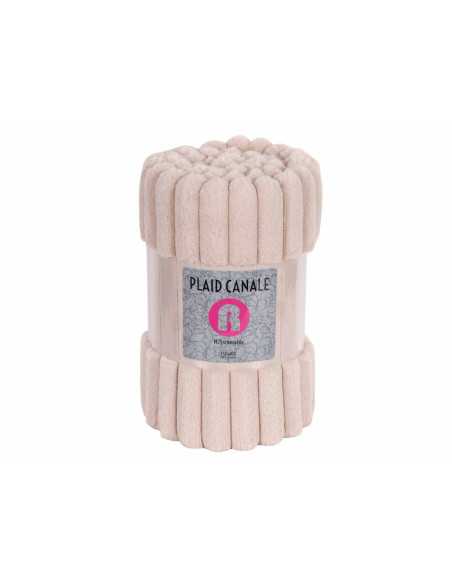 Manta Borrego Esmeralda Bege | Plaid decorativo sofá | Revitex