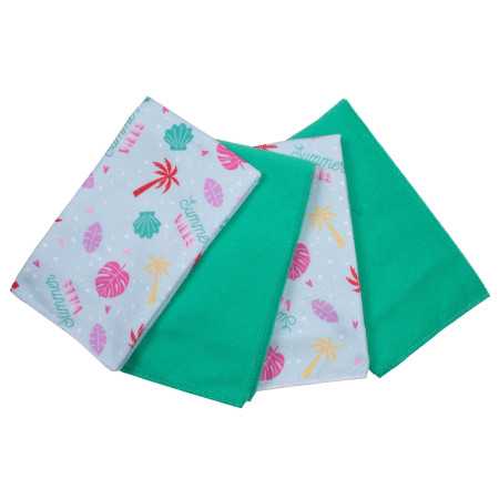 Paño microfibra Tropical Set 4 piezas - Paños absorbentes - Revitex