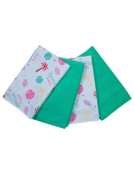 Pano microfibra Tropical conjunto 4 peças - Pano absorventes - Revitex