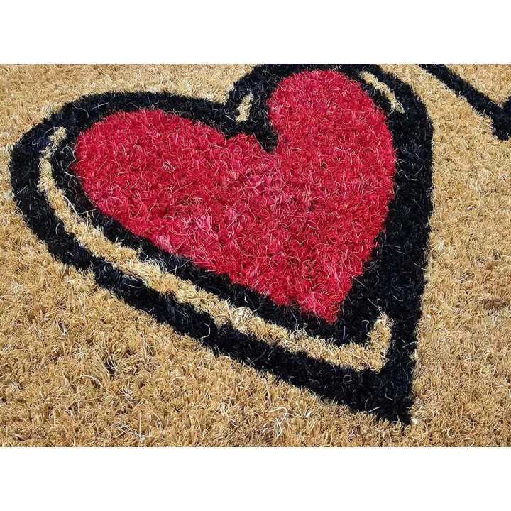 Felpudo de coco Home Rojo | Felpudo entrada goma para hogar | Revitex