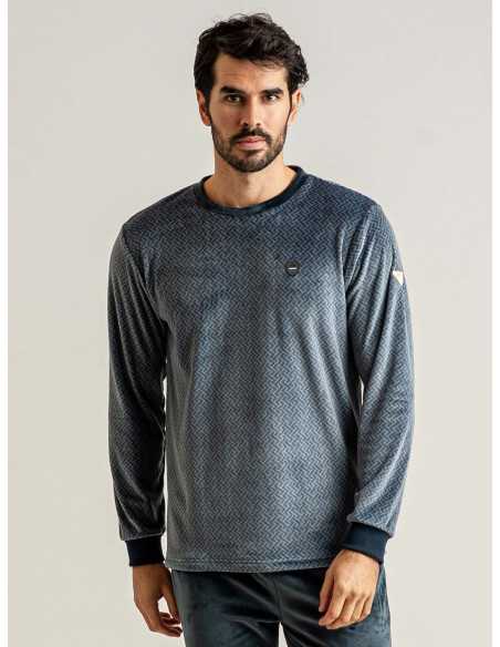 Pijama Privata Veludo Alfie | Pijama de homem de inverno | Revitex