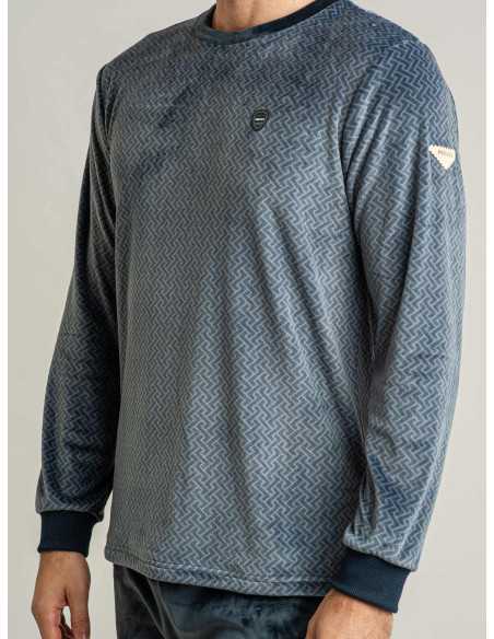 Pijama Privata Terciopelo Alfie | Pijama Hombre Invierno| Revitex