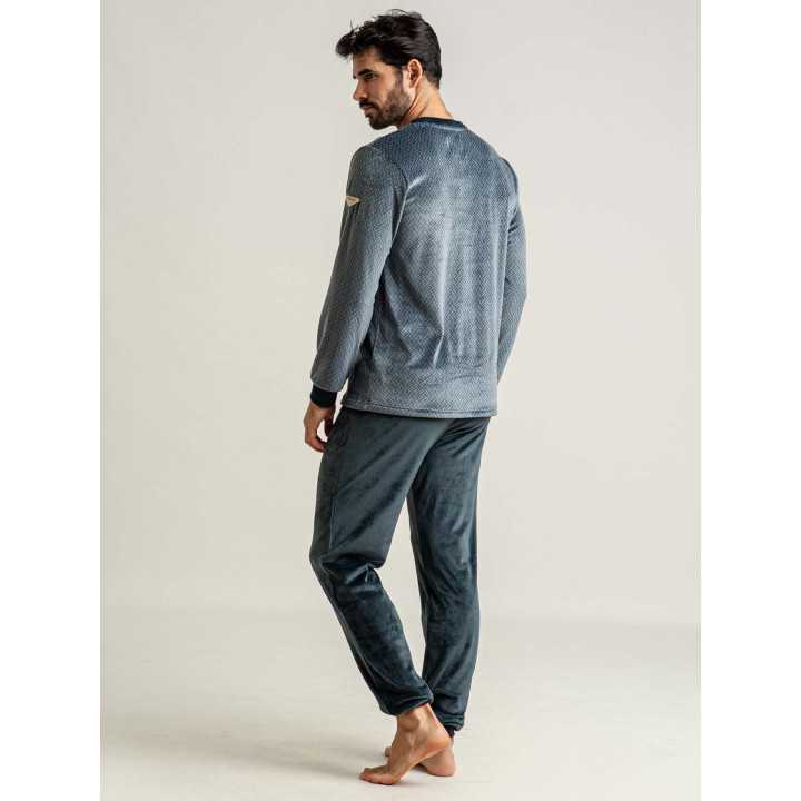 Pijama Privata Veludo Alfie | Pijama de homem de inverno | Revitex