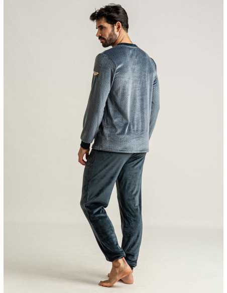 Pijama Privata Veludo Alfie | Pijama de homem de inverno | Revitex