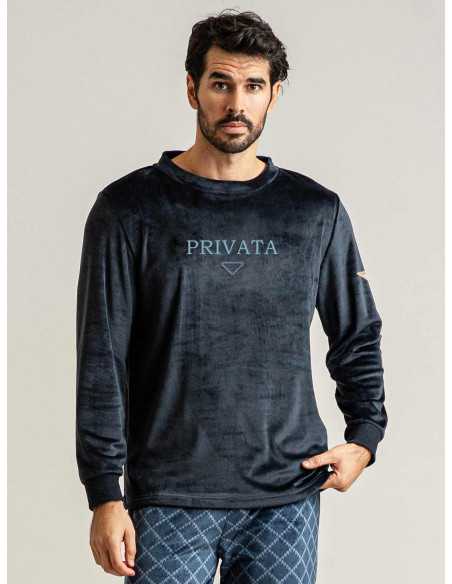 Pijama Privata Veludo Adam | Pijama de homem de inverno | Revitex