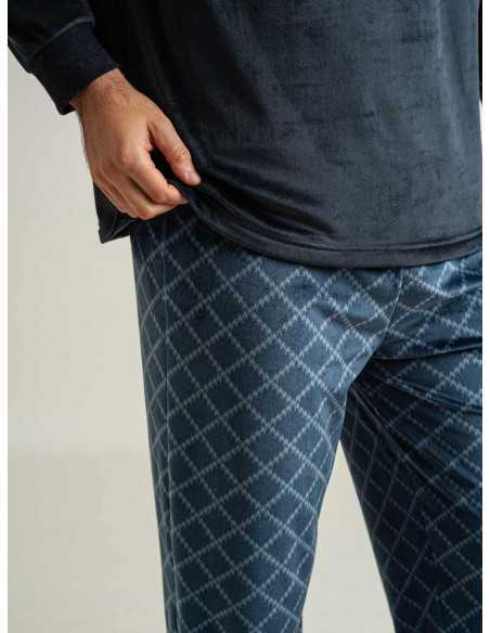 Pijama Privata Veludo Adam | Pijama de homem de inverno | Revitex