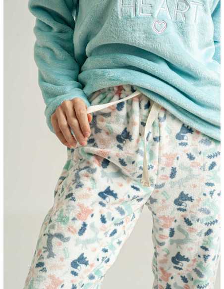 Pijama Privata Coralina Lira | Pijama Mujer Invierno| Revitex