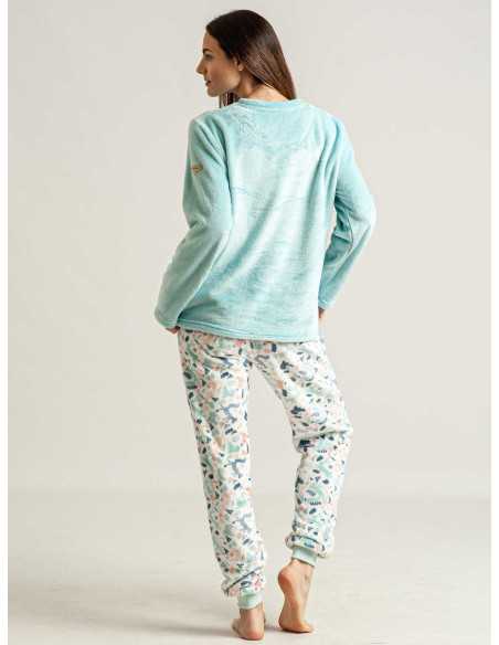 Pijama Privata Coralina Lira | Pijama Mujer Invierno| Revitex
