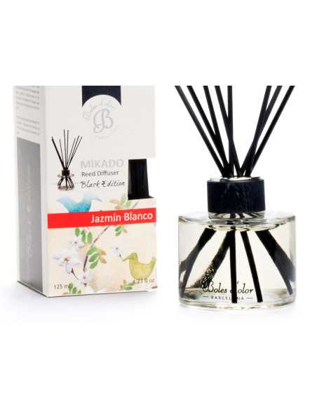Mikado Black Edition Boles Jasmim Branco | Difusor de aroma
