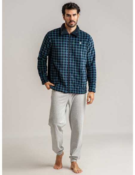 Bata corta hombre Coralina Geo | Bata Hombre Invierno| Revitex