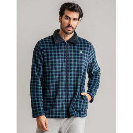 Roupão masculino Coralina Geo| Robe de inverno masculino | Revitex 2