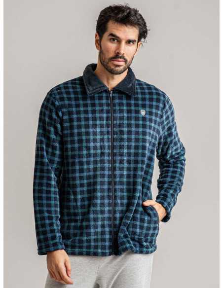 Roupão masculino Coralina Geo| Robe de inverno masculino | Revitex