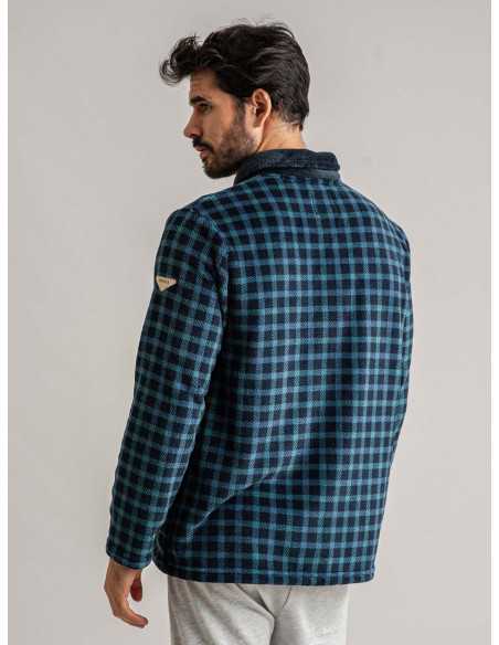 Roupão masculino Coralina Geo| Robe de inverno masculino | Revitex