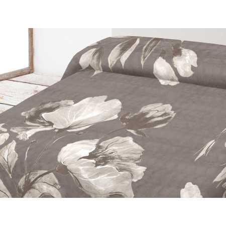 Manta de veludo Saida Marrom | Cobertor de cama estampado | Revitex 2