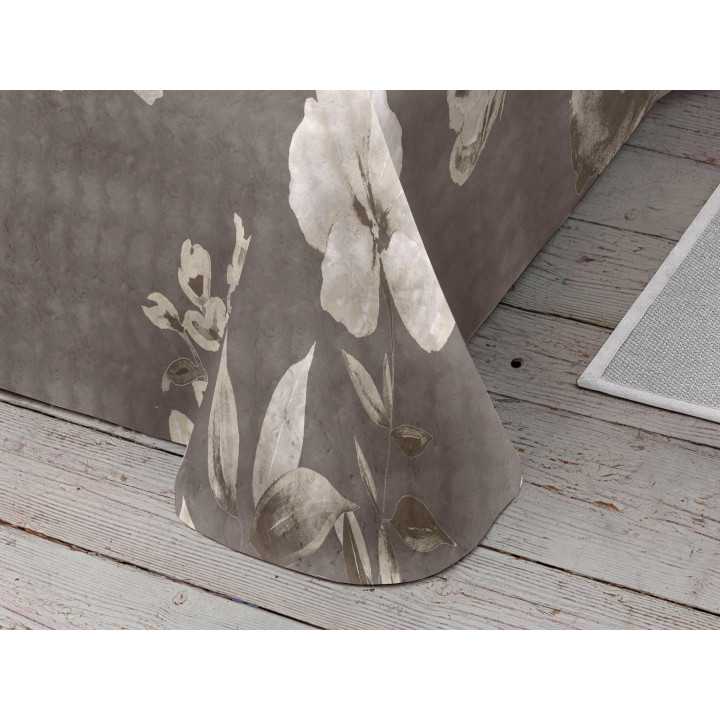 Manta de veludo Saida Marrom | Cobertor de cama estampado | Revitex