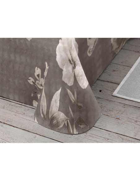 Manta de veludo Saida Marrom | Cobertor de cama estampado | Revitex