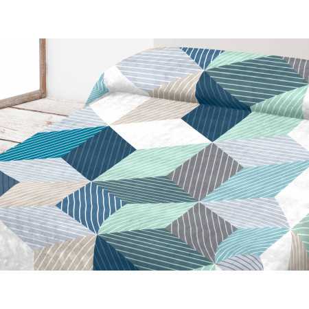 Manta de veludo Serva Azul | Cobertor de cama estampado | Revitex 2