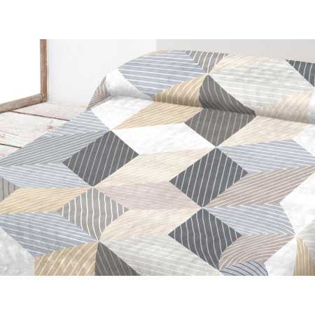 Manta Terciopelo Serva Beige | Manta estampada cama | Revitex 2