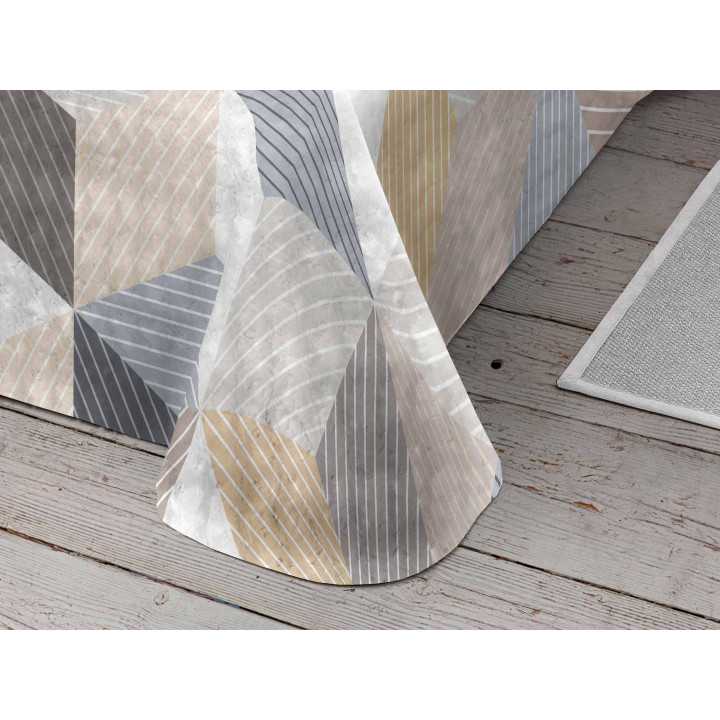 Manta Terciopelo Serva Beige | Manta estampada cama | Revitex