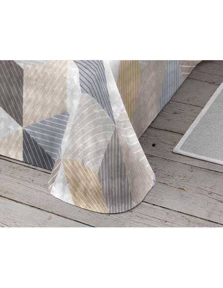 Manta Terciopelo Serva Beige | Manta estampada cama | Revitex