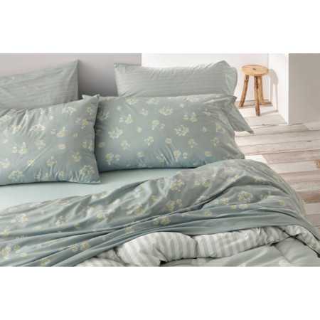 Sábanas Nacarina Mimosa Verde | Sábanas Invierno Burrito Blanco