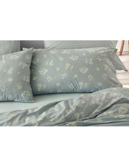 Sábanas Nacarina Mimosa Verde | Sábanas Invierno Burrito Blanco