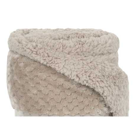 Manta Piel y Borreguito Diamante Beige | Plaid para sofá | Revitex 2