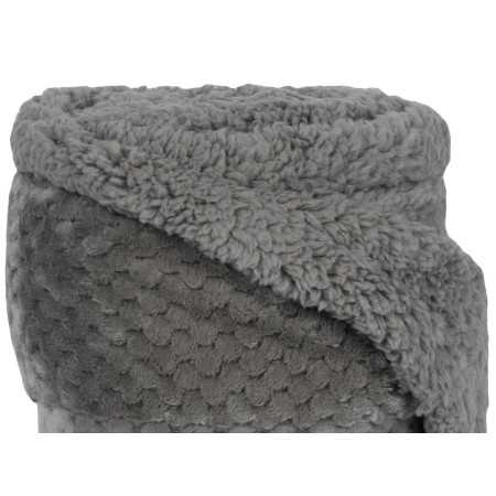 Manta de pele e shearling Diamante Cinza | Manta para sofá | Revitex 2
