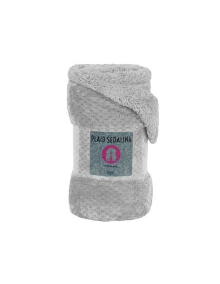 Manta Piel y Borreguito Diamante Perla | Plaid para sofá | Revitex