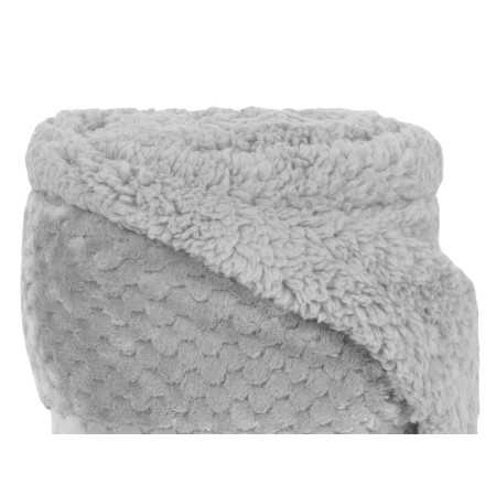 Manta Piel y Borreguito Diamante Perla | Plaid para sofá | Revitex 2