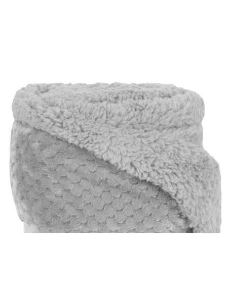 Manta Piel y Borreguito Diamante Perla | Plaid para sofá | Revitex