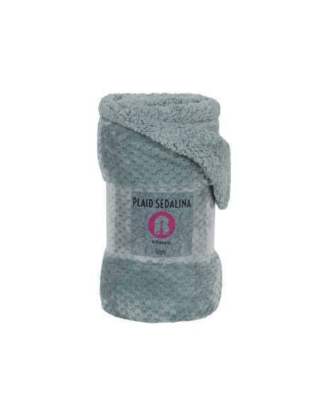 Manta pele e borrego Diamante Verde | Manta para sofá | Revitex