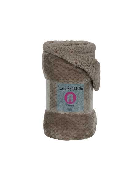 Manta pele e borrego Diamante Marrom | Manta para sofá | Revitex