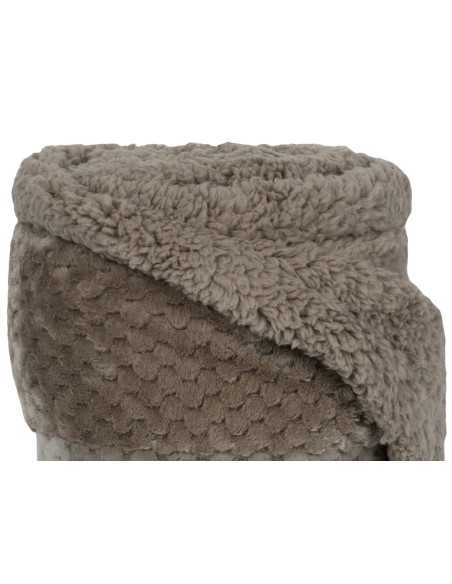 Manta pele e borrego Diamante Marrom | Manta para sofá | Revitex