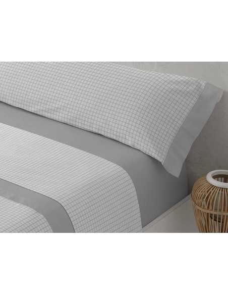 Lençóis de flanela MB Milena Cinza | Lençóis de inverno 100% algodão