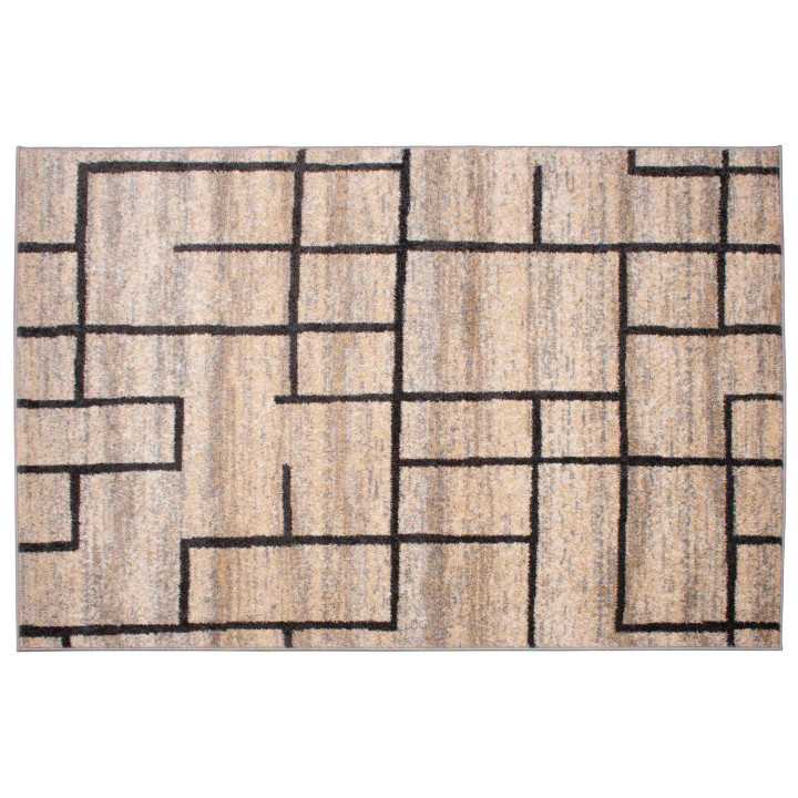 Alfombra pelo Camino Beige | Alfombra estampada salón y dormitorio | Revitex