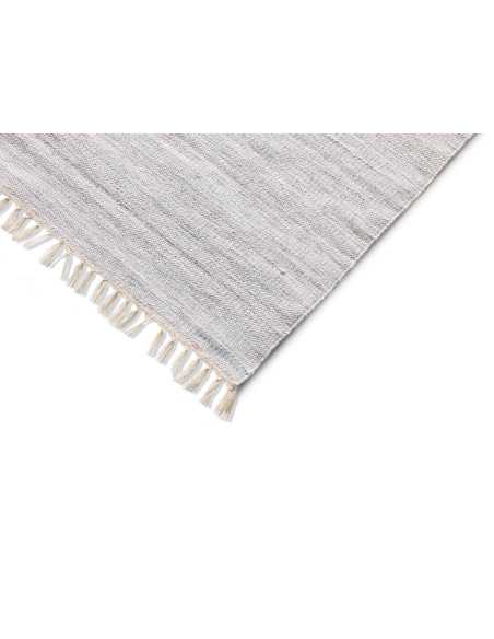 Alfombra Eco-Dhurrie Plata | Alfombra salón o dormitorio