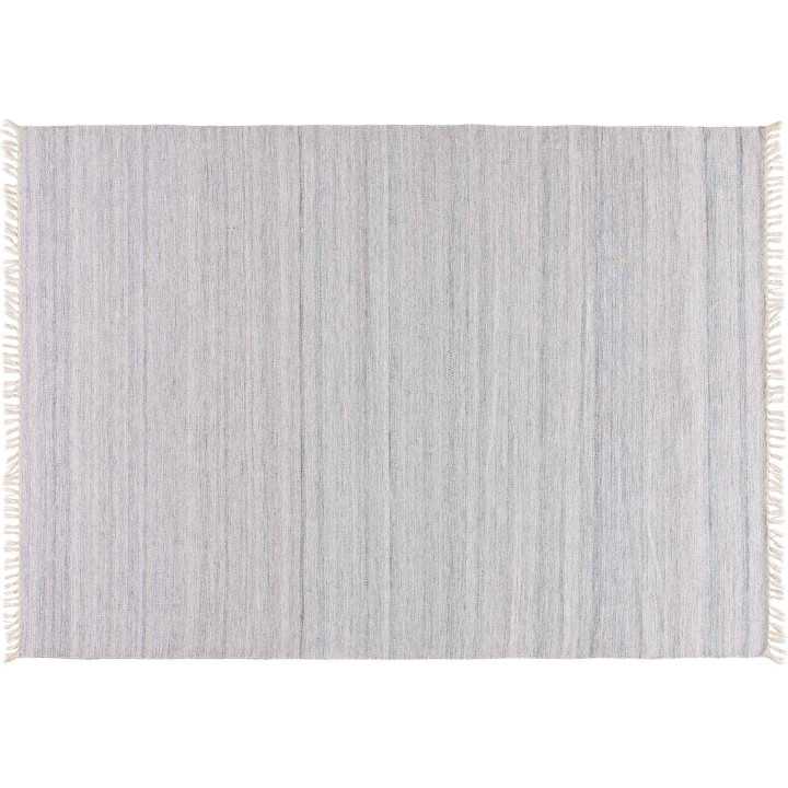 Alfombra Eco-Dhurrie Plata | Alfombra salón o dormitorio