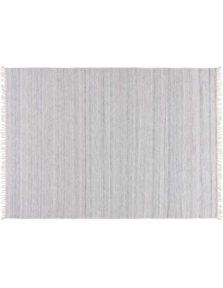 Alfombra Eco-Dhurrie Plata | Alfombra salón o dormitorio