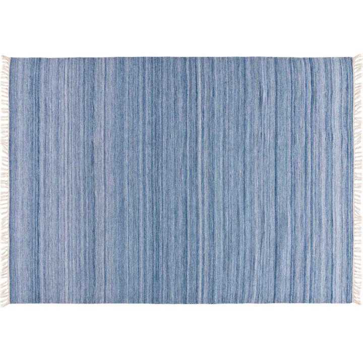 Tapete Eco-Dhurrie Azul | Tapete para sala ou quarto com desconto