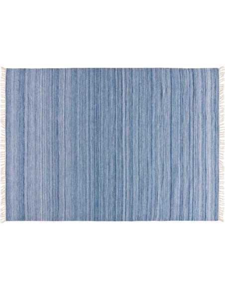 Alfombra Eco-Dhurrie Azul | Alfombra salón o dormitorio