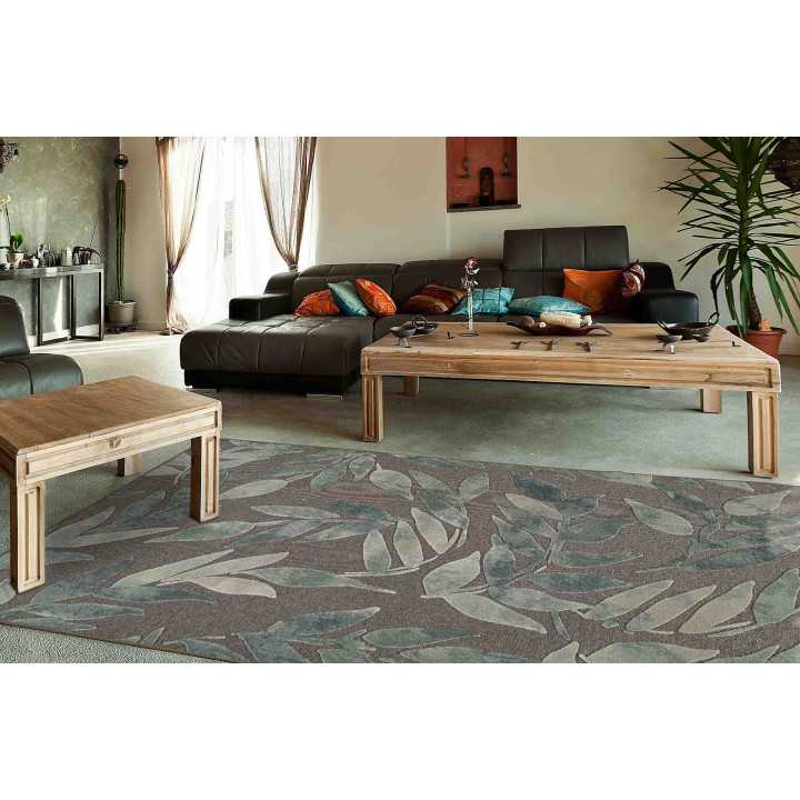 Alfombra Leafy tejido viscosa | Alfombra salón y dormitorio