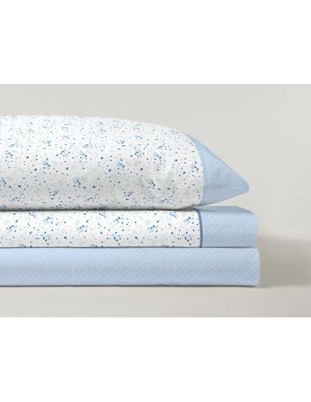 Jogo de lençóis Rufa azul | Lençóis de meia estação e verão | Revitex