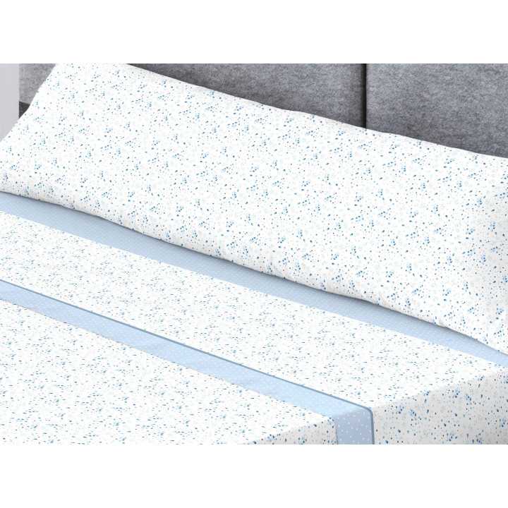 Jogo de lençóis Rufa azul | Lençóis de meia estação e verão | Revitex