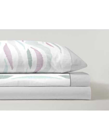 Juego de sábanas Sira gris | Sábanas de entretiempo y verano